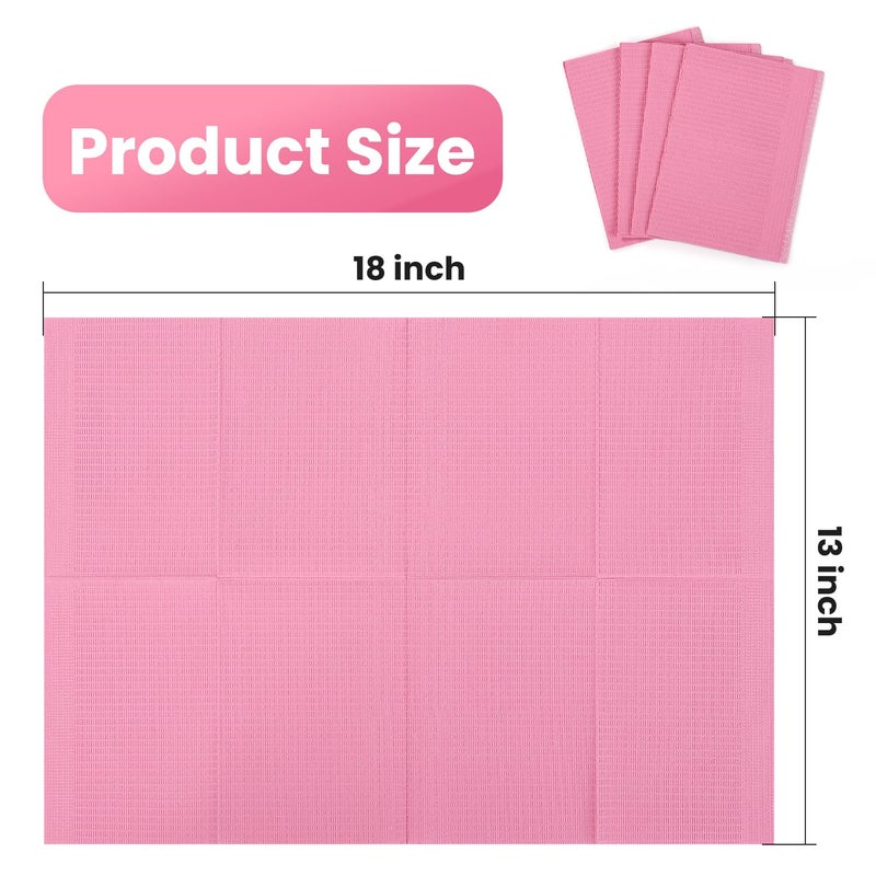 Etercycle Disposable Nail Mats - 50Pcs Fordable Nail Art Table Mats for Table Acrylic Nail Practice Sheet, 3 Ply Waterproof 13" X 18" Clean Pads Nail Art Accessories (Pink) - Image 5